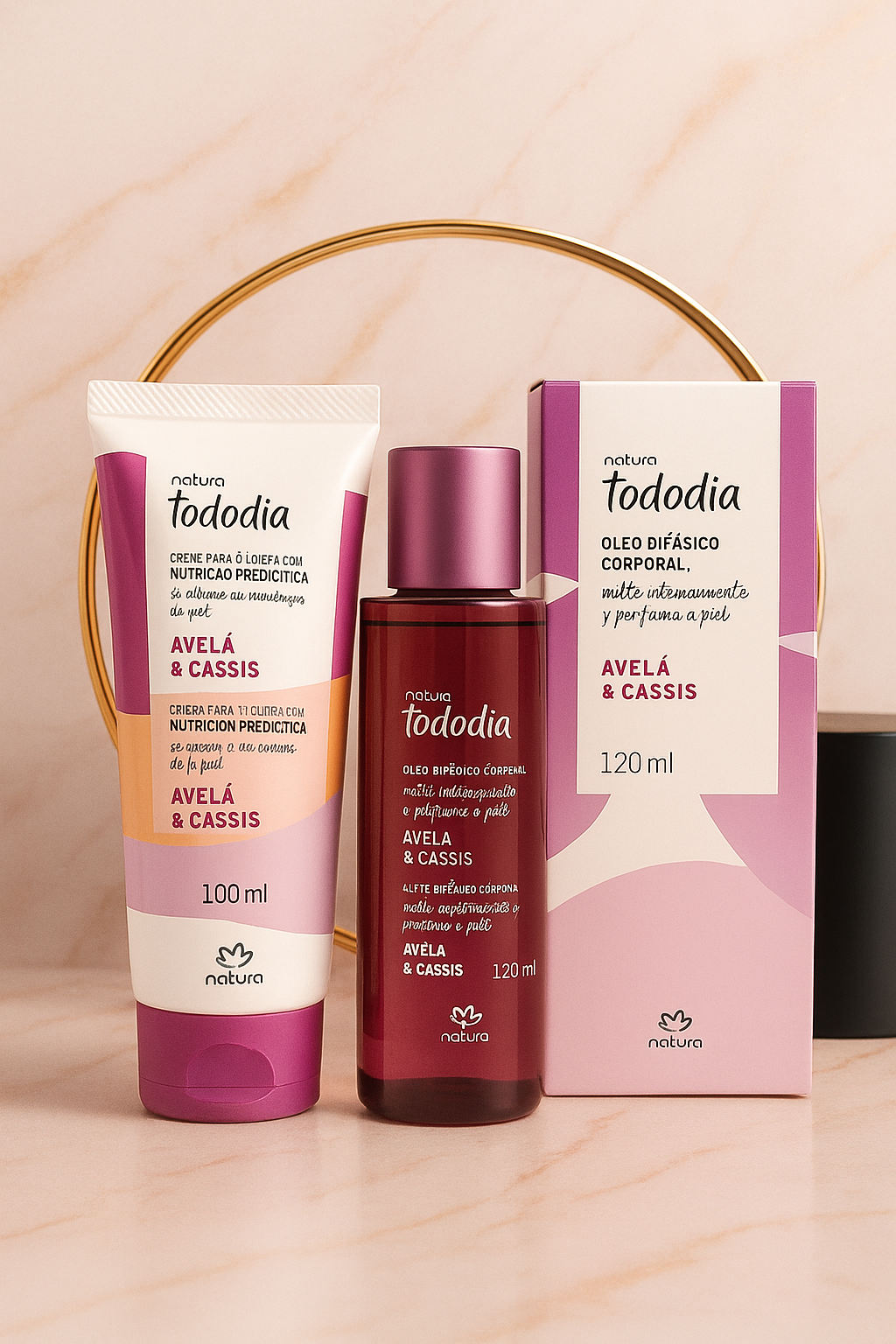 Crema Natura Tododia para el cuerpo y Oleo bifasico corporal y crema