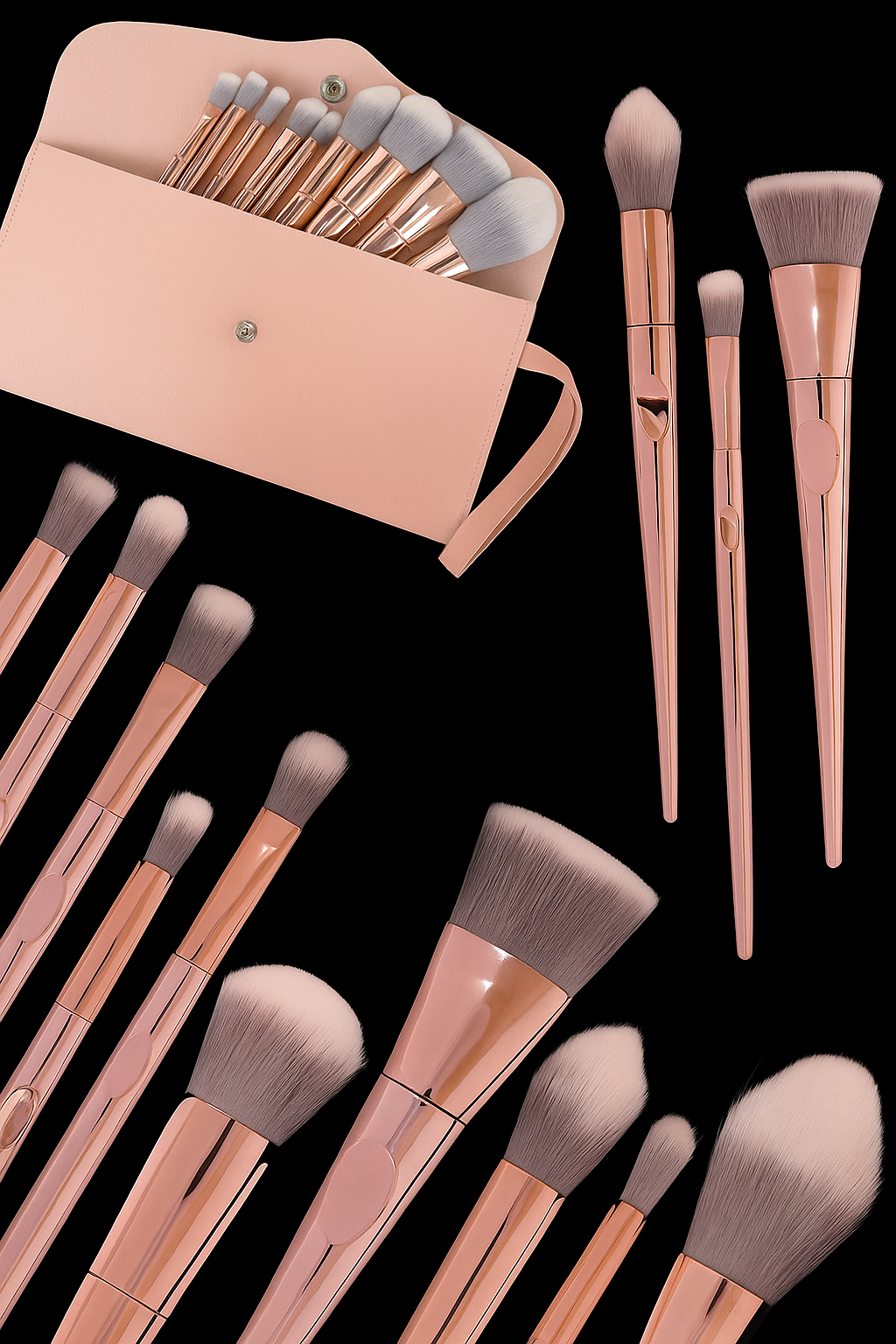 Set De 10 Brochas De Maquillaje X 10